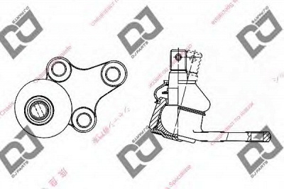 DJ PARTS db1014 -  Несущий / направляющий шарнир